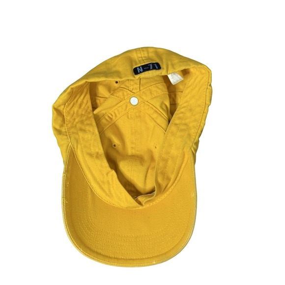 vintage nike embrodiered yellow hat fitted 7 1 8 black label - Picture 4 of 5